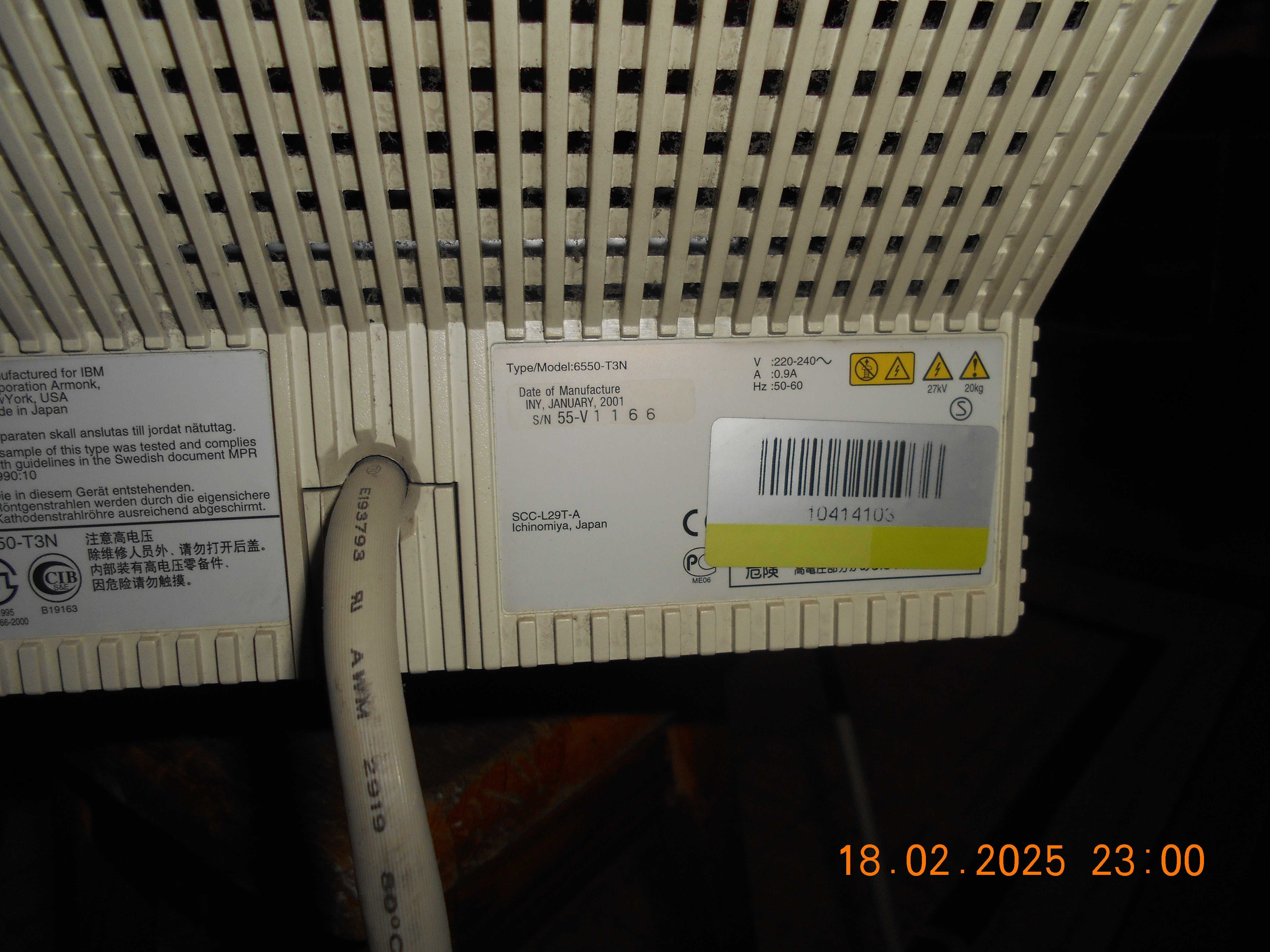 monitor komputerowy ibm typ model:6550-t3n