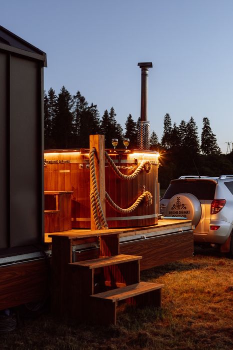 NOWOŚĆ 2xmobilna balia 16 osób impreza plenerowa jacuzzi sauna wynajmę