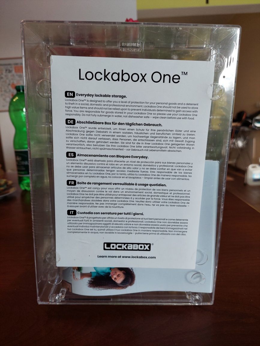 Lockabox One Crystal, pojemnik zamykany na szyfr, leki, chemia, słodyc