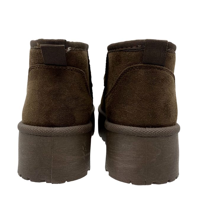 Buty zimowe śniegowce brązowe czekoladowe na platformie ocieplane r 40