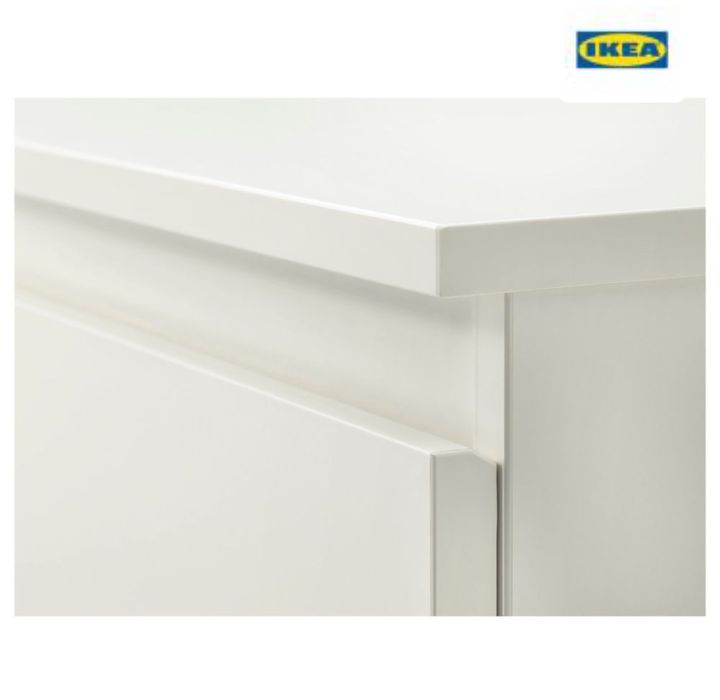 Комод, 6 висувних ящиків, білий, 140x72 см