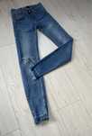Spodnie jeansy super skinny niski stan przetarcia rozdarcia xxs/xs