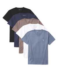Koszulki Męskie T-SHIRT 5PAK ZESTAW Abercrombie & Fitch rozmiar L