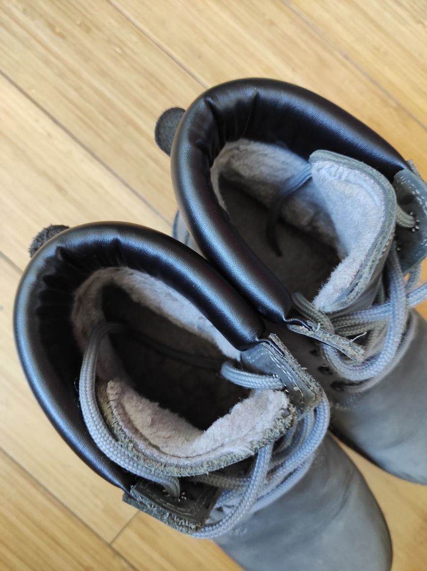Зимові черевики/чоботи. Timberland grey fur. Унісекс. 37