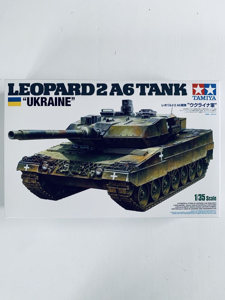 Czołg Leopard 2 A6 Tank Ukraine model do sklejania Tamiya 25207