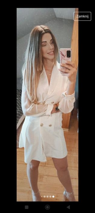 Peruka 70cm sombre blond