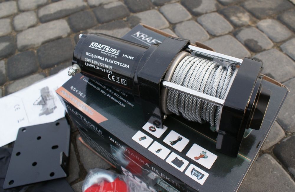 Wciągarka wyciągarka do QUADA 12V 1300lbs 1300kg+PILOT bezprzewodowy
