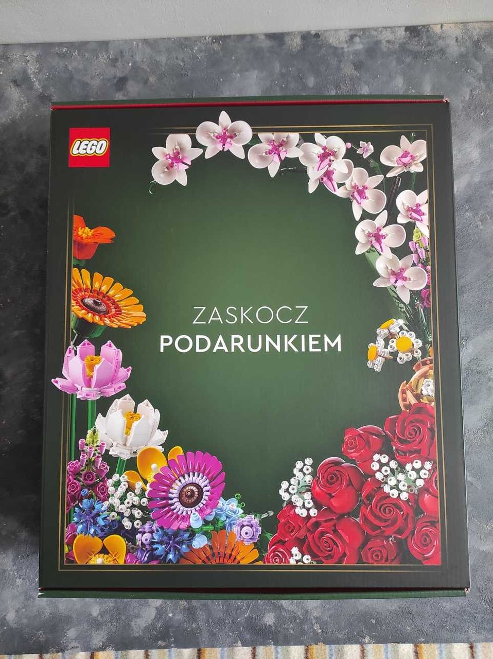 LEGO Bukiet Róż 10328 w pudełku prezentowym z kartką walentynkową