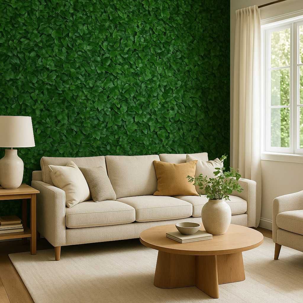 Painel Jardim Vertical de Parede com Plantas Artificiais de 60 x 40 cm