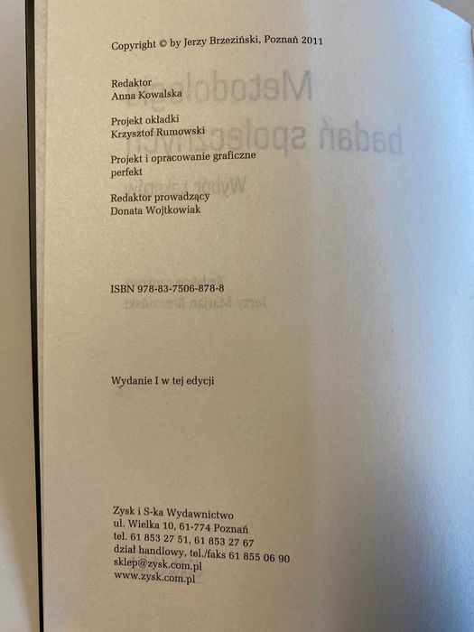 "Metodologia badań społecznych - Wybór tekstów" Brzeziński