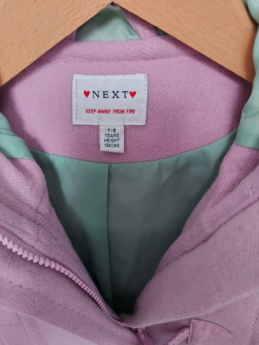 Ciepły płaszczyk Next roz 128cm