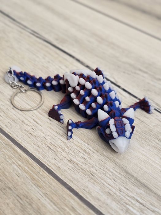Keyspinner + Świecący Ankylozaur 2w1- KeyRambit KeyFlipper Druk3d
