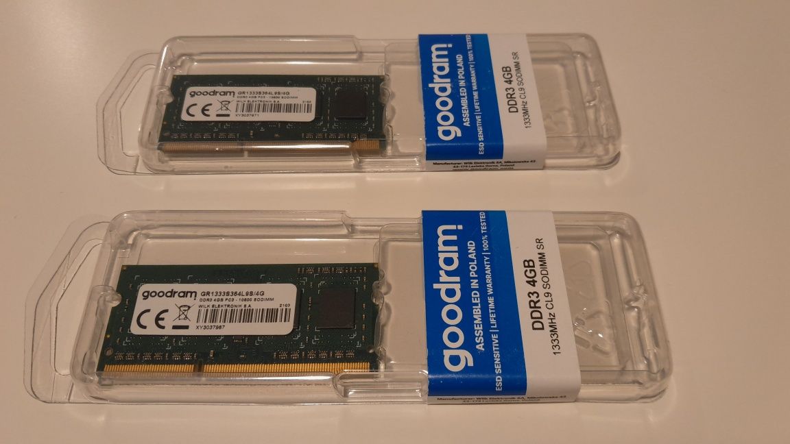 Pamięć SODIMM DDR3 4GB x2