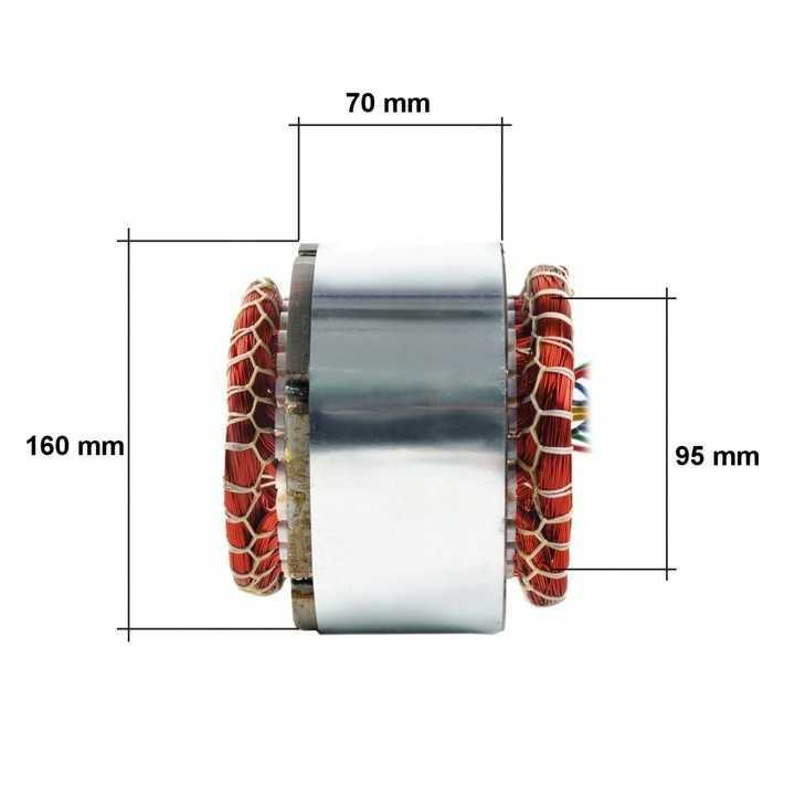Stojan 85mm 110mm,120mm Prądnica Agregat Prądotwóczy 1faz , 3f Wirnik