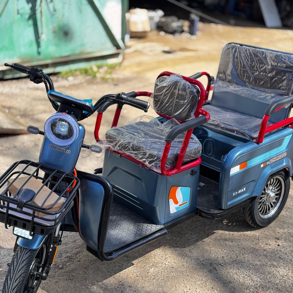 ‼️Электротрайк 2000W-72V-28Ah шини 10"