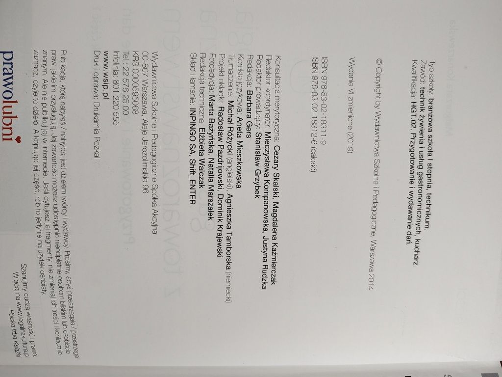 Technologia gastronomiczna z towaroznawstwem HGT.02