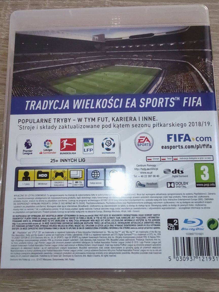 FIFA 19 wersja Polska dubbing PL Szpakowski Laskowski PlayStation PS3