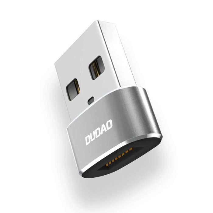 Dudao adapter przejściówka ze złącza USB Type-C na USB czarny