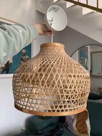 lampa żyrandol ikea MISTERHULT boho bambus bambusowa