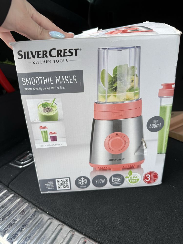 Silvercrest® Smoothie Maker 250W – Zestaw z 2 kubkami