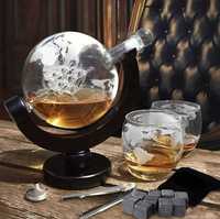 Zestaw do whisky KARAFKA GLOBUS + szklanki  na urodziny 18-99 faceta