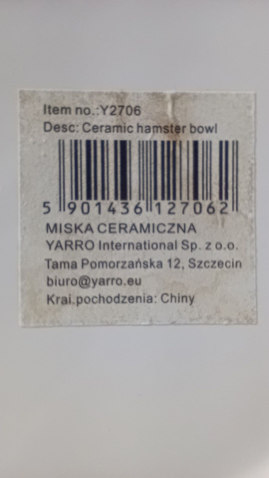 Miska ceramiczna dla królika, gryzoni