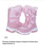 Śniegowce Kozaczki Trapery Dziewczęce Ocieplane Buty Zimowe Różowe