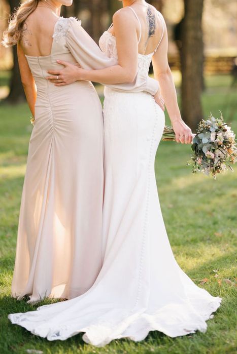 Suknia ślubna + płaszcz / 3w1/ podpinany tren/ gorset