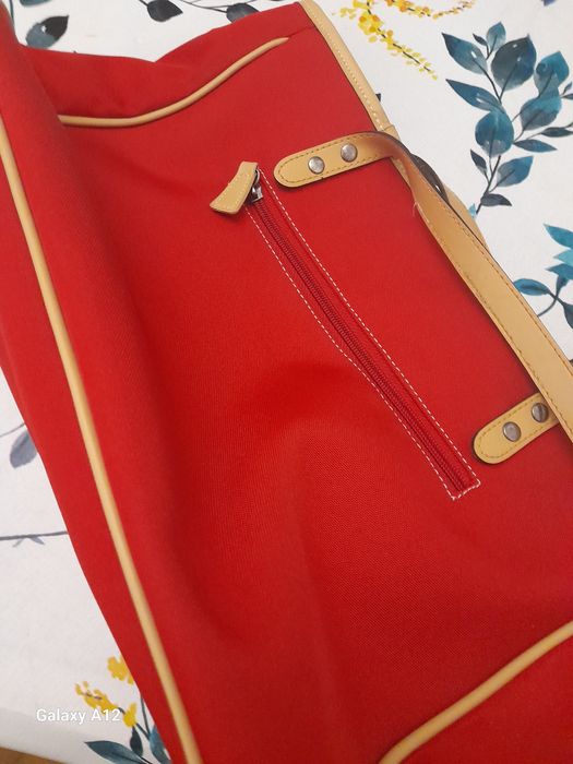 Carteira vermelha e beje David Jones