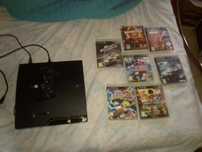 Ps3 com 500g 1 comando sem fios e 7 jogos impecável