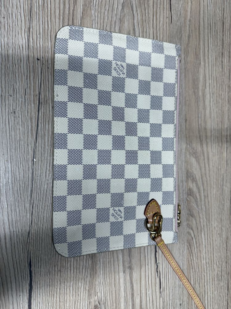Оригінальна жіноча сумка Louis Vuitton Neverfull Damier Azur