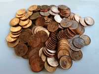Lote com 146 moedas de 50 centavos, bronze.