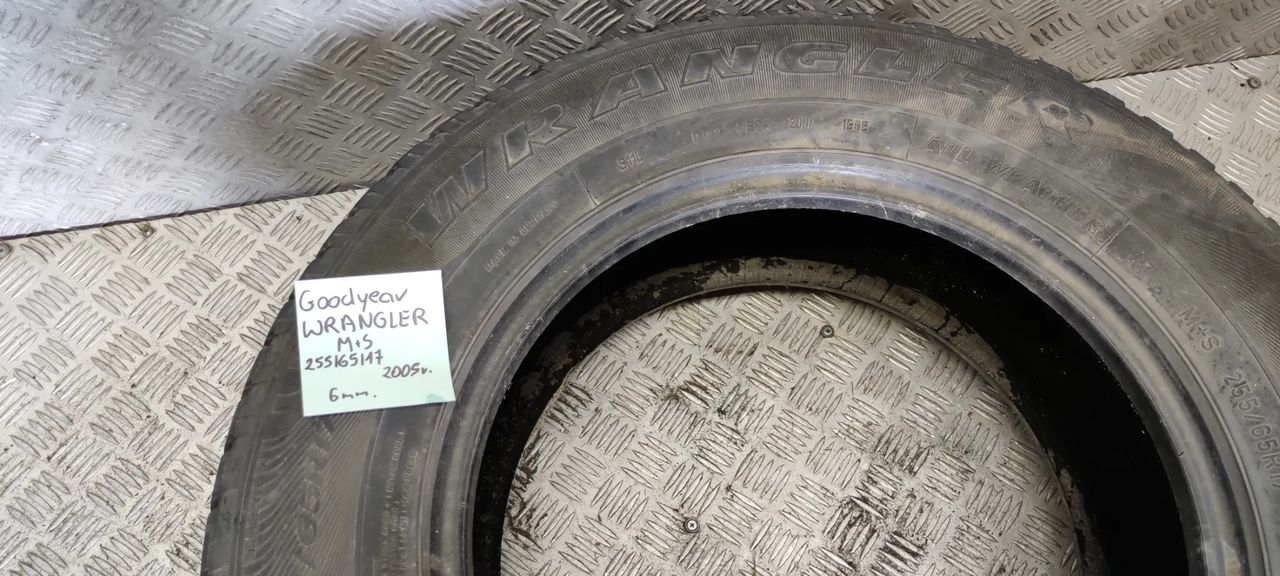 opona goodyear m+s 255/65 r17 2005r 6mm