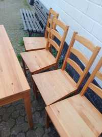 Stół Ikea z krzesłami drewniany