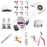 Kit Unhas de Gel Completo PRO1: Vernizes + Catalisador + Broca +Vários
