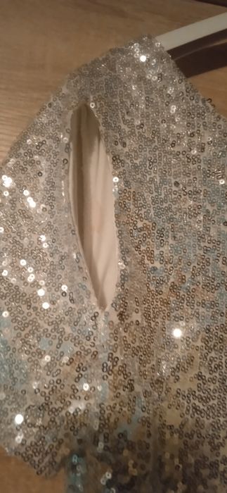 Damska dłuższa bluzka/ tunika/ krótka sukienka cekinowa Fashion