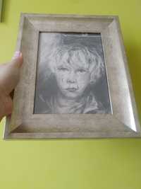 Obraz rysunek portret handmade płaczący chłopiec