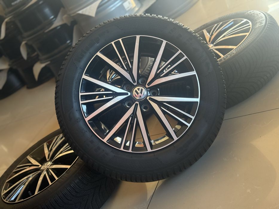 Диски оригінал VW Polo r15/5/100 Поло шини зимові 185/60/15 Kleber