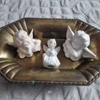 Zestaw 3 x aniołek  ceramika