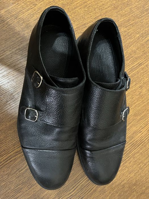 Туфлі-монки шкіряні чорні Selected/Homme