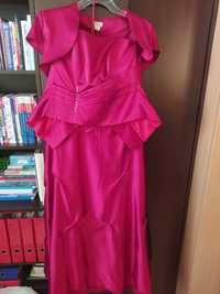 Sukienka długa, bordo, spódnica i gorset, roz.40