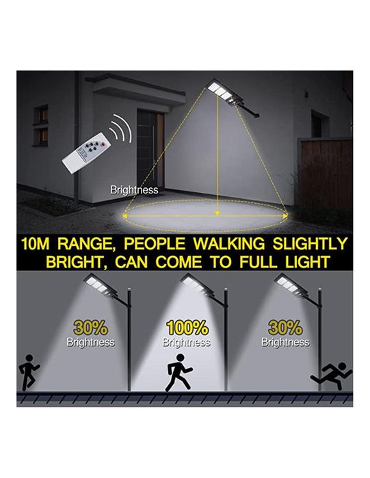 Projetor Solar LED 500W com Sensor de Movimento