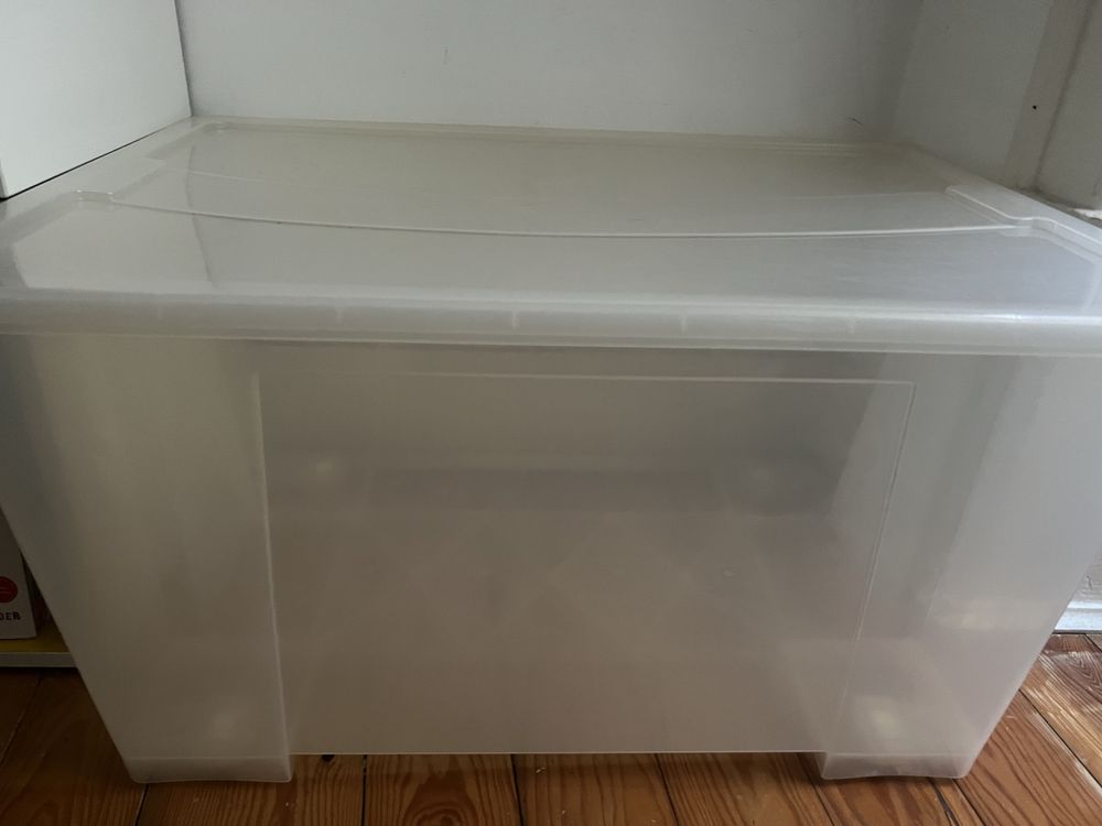 Caixa de arrumacao transparente