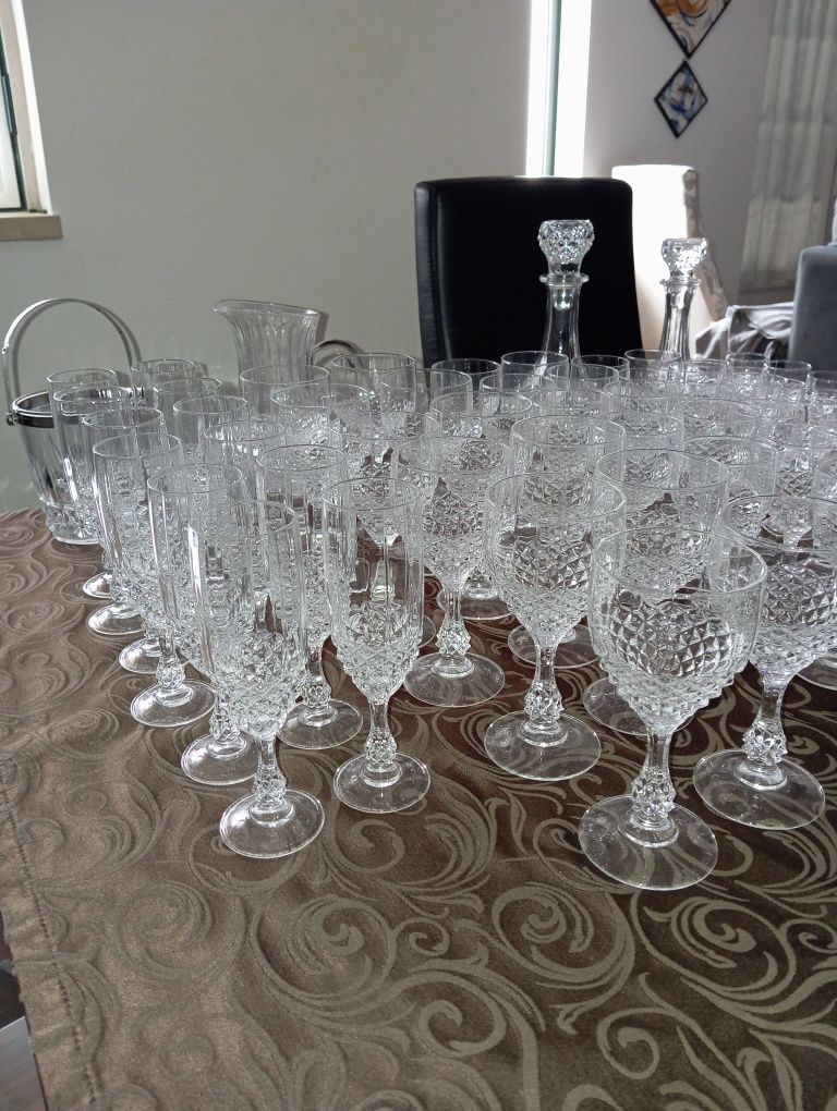 Serviço cristal d'arques anos 80