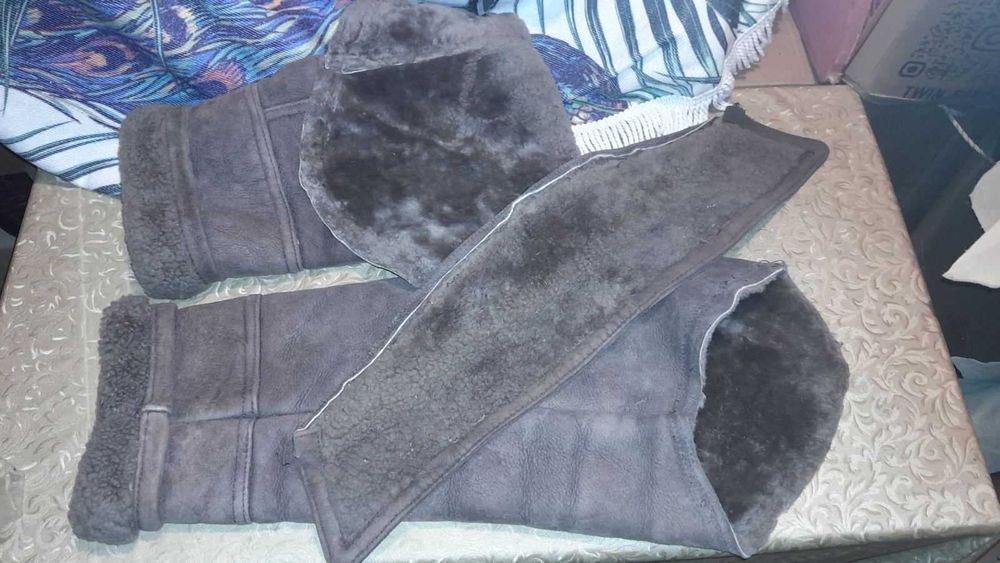 Хутро кролика та шматок натуральної шкіри норка писец цыгейка дешево