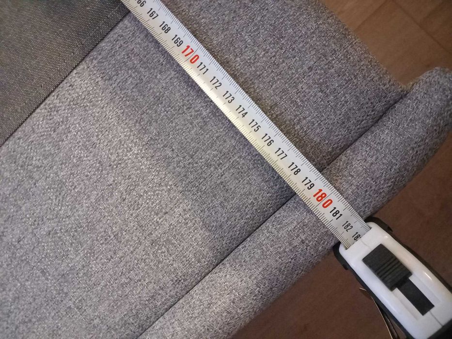 Nowa kanapa rozkładana szara z pojemnikiem na pościel Polecam