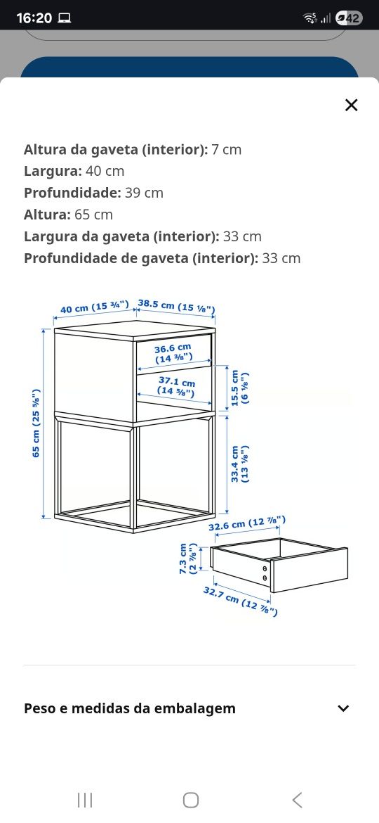 Mesa de cabeceira IKEA