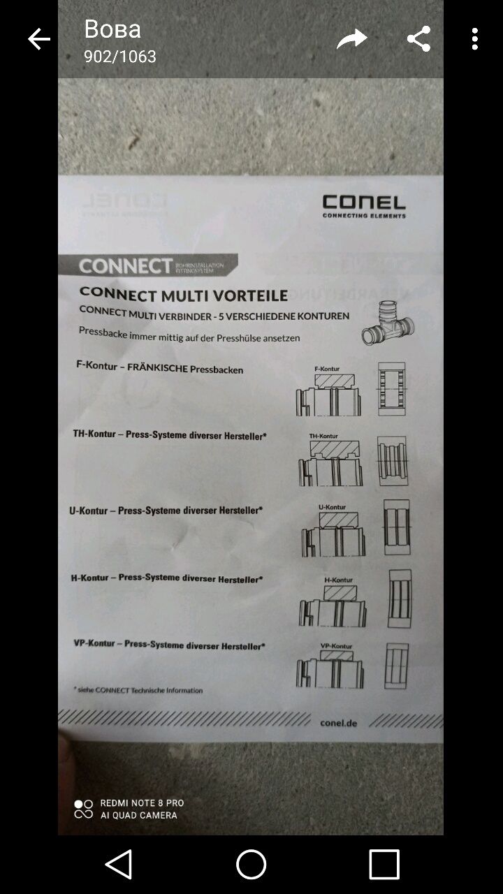 Пресс фитинг под металопласт Conel размеры 26-32 (60% скидка )