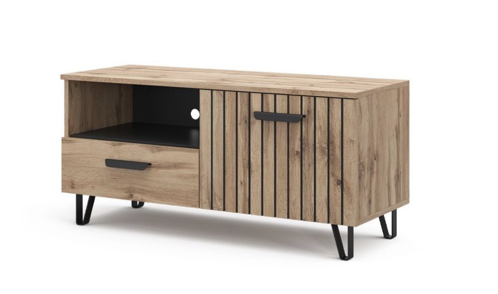 Szafka pod telewizor lowboard szuflada drzwiczki brązowa Vicco