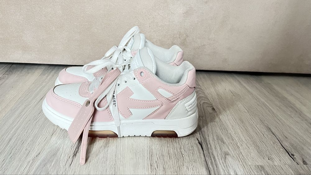 Кросівки Off-White Pink White дівчинці, устілка 24 см